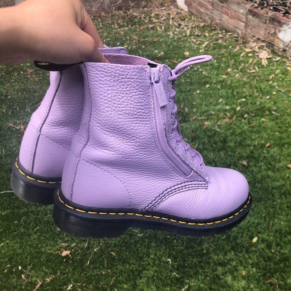 dr martens lilac boots